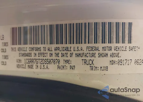 2013 Ram 1500 Big Horn from USA, damaged, VIN 1C6RR7GT2DS507070